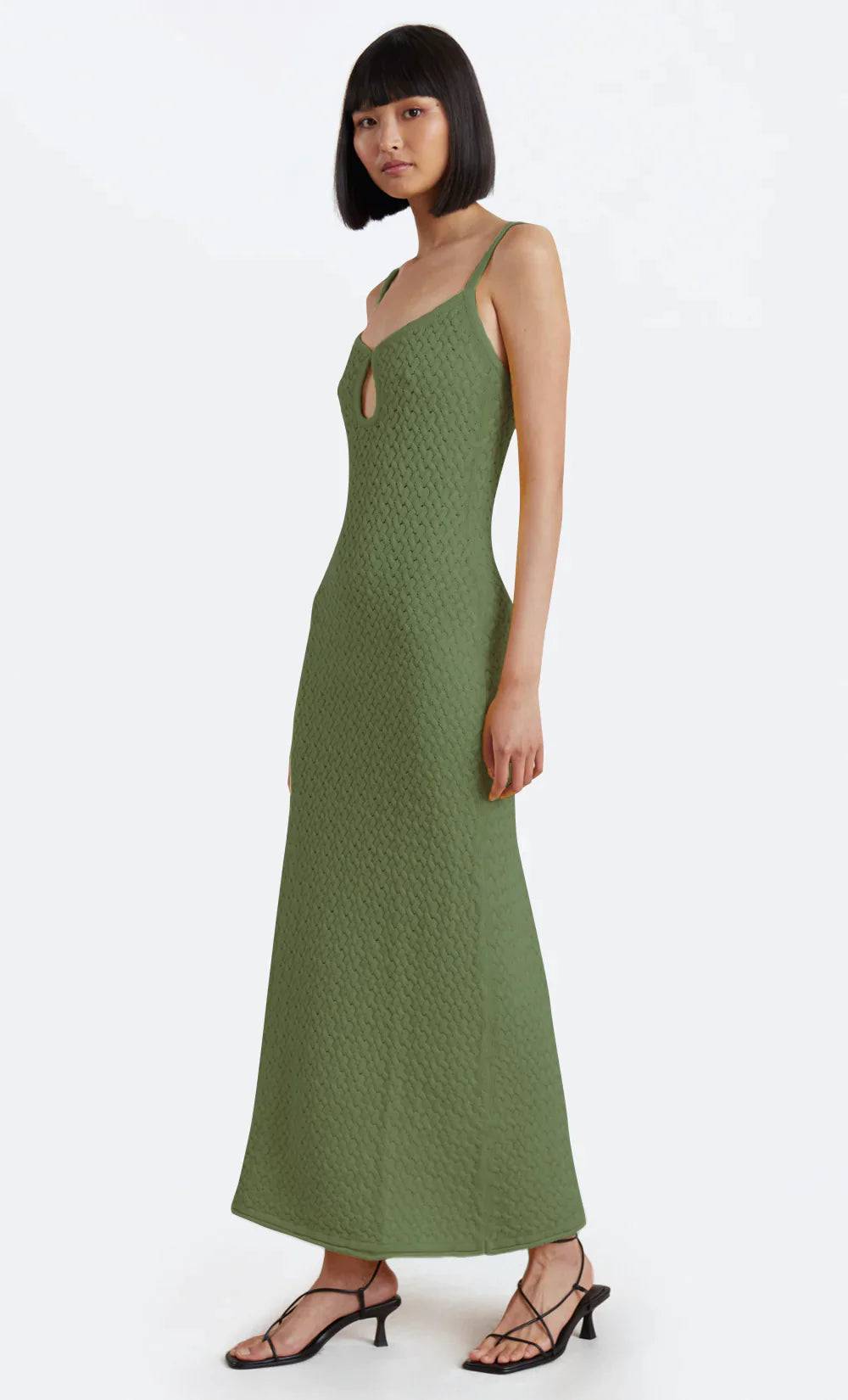 Bec + Bridge - Effie Knit Key Maxi Dress in Sage Bec + Bridge - Effie Knit Key Maxi Dress in Sage
