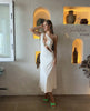 Christopher Esber - Quartz Ivory Split Ruched Tank Dress - Rent Club