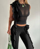 Fanci Club - The Bloody Groom Top in Black - Rent Club