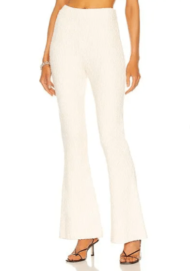 Helmut Lang - Ribbed Bustier Top and Pant in Muslin - Rent Club