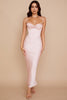 House of CB - Charmaine Blush Pink Corset Maxi Dress - Rent Club