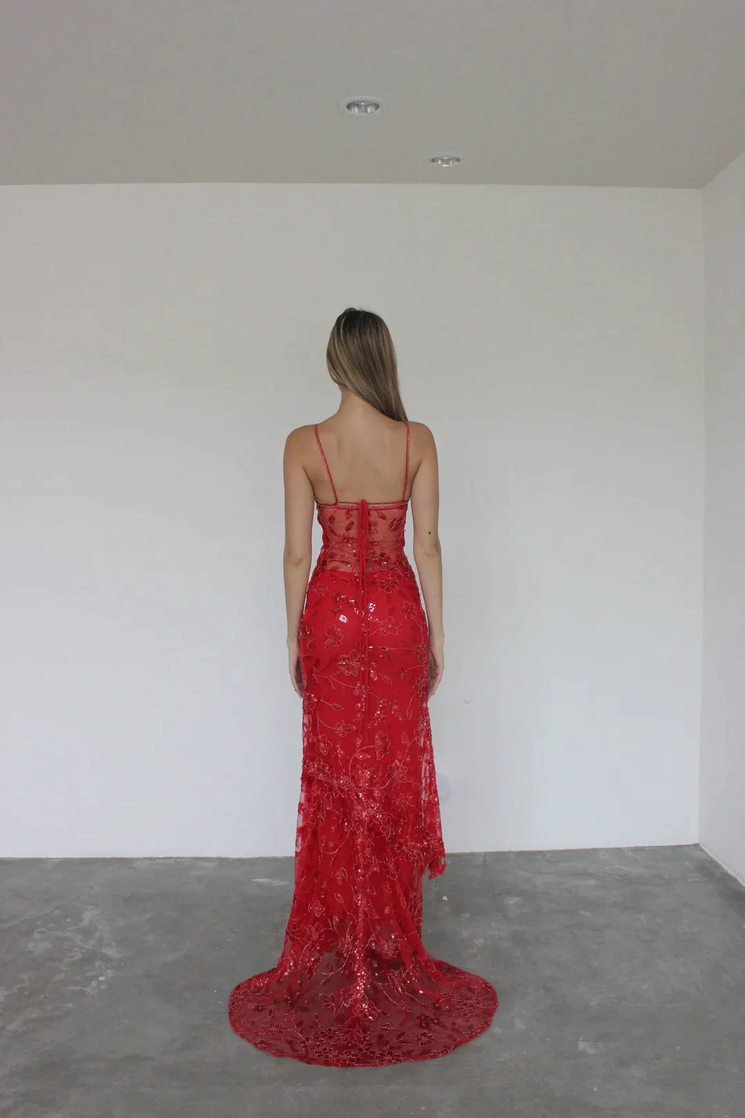 Cha Collective - Delilah Maxi in Red (no train) - Rent Club