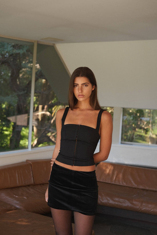 RQ The Label - Harper Bustier in Noir - Rent Club