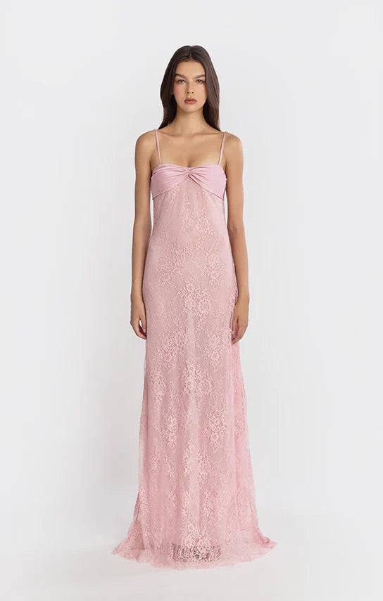 Stolen Stores - Swan Slip Maxi Dress in Pink - Rent Club