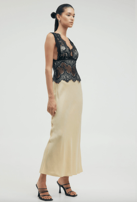 Third Form - Visions Lace Deep V Maxi Dress - Rent Club