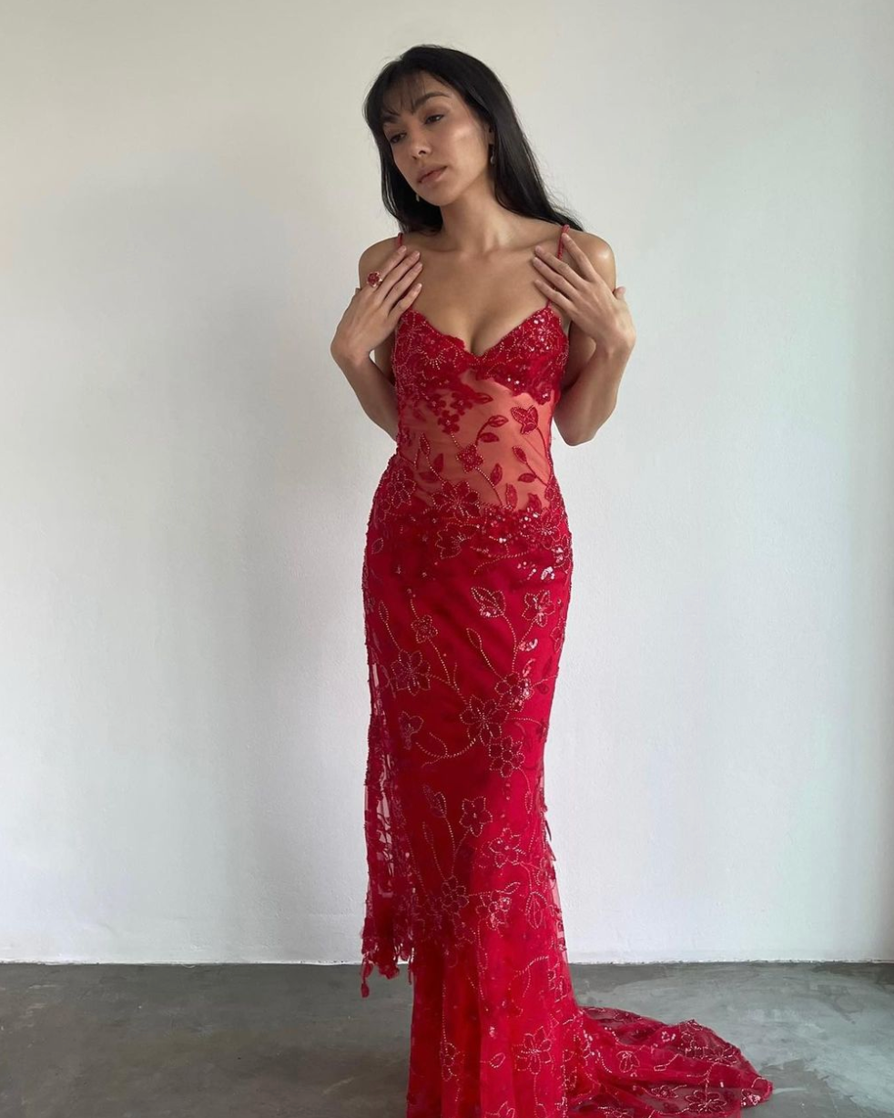 Cha Collective - Delilah Maxi in Red - Rent Club